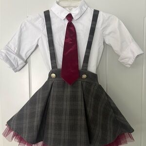 Weissman Showtime Child Small Black and Burgundy Dance Costume “naughty” #9565